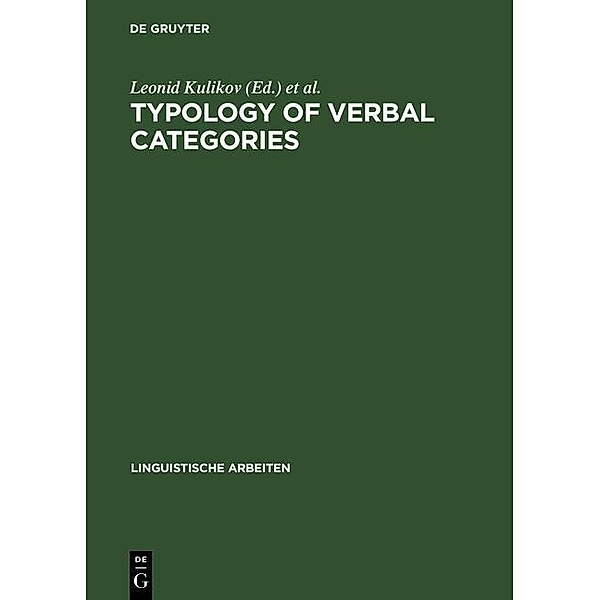 Typology of Verbal Categories / Linguistische Arbeiten Bd.382