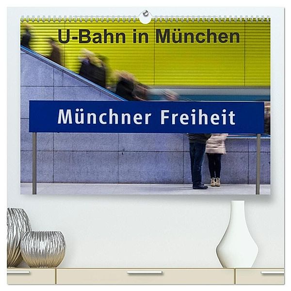 U-Bahn in München (hochwertiger Premium Wandkalender 2025 DIN A2 quer), Kunstdruck in Hochglanz, Calvendo, Klaus Faltin