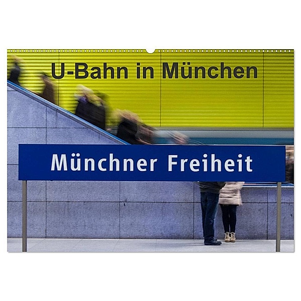 U-Bahn in München (Wandkalender 2024 DIN A2 quer), CALVENDO Monatskalender, Klaus Faltin