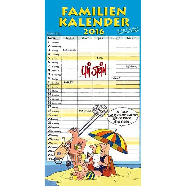 U. Stein Familienplaner 2016, Uli Stein