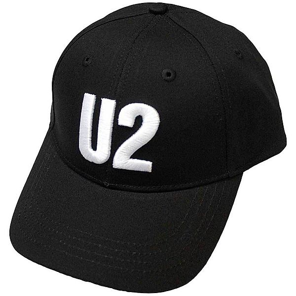 U2 Baseball Cap, White Logo, Farbe: schwarz (Fanartikel)