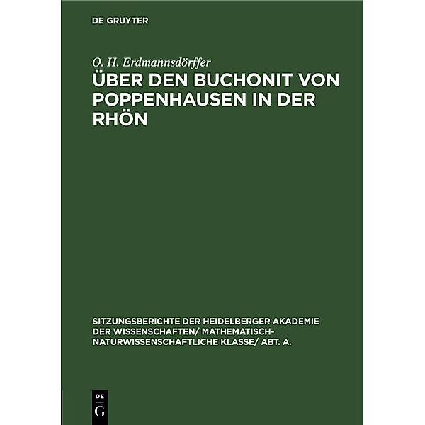 Über den Buchonit von Poppenhausen in der Rhön, O. H. Erdmannsdörffer