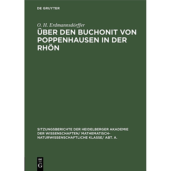 Über den Buchonit von Poppenhausen in der Rhön, O. H. Erdmannsdörffer