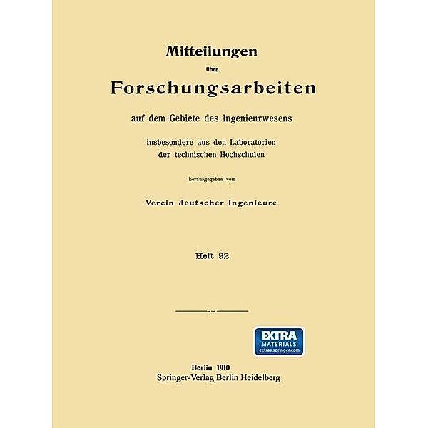 Ueber den praktischen Wert der Zwischenüberhitzung bei Zweifachexpansions-Dampfmaschinen / Forschungsarbeiten auf dem Gebiete des Ingenieurwesens Bd.92, Adolf Watzinger