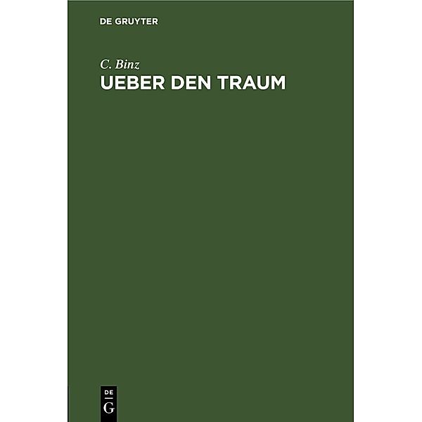 Ueber den Traum, C. Binz