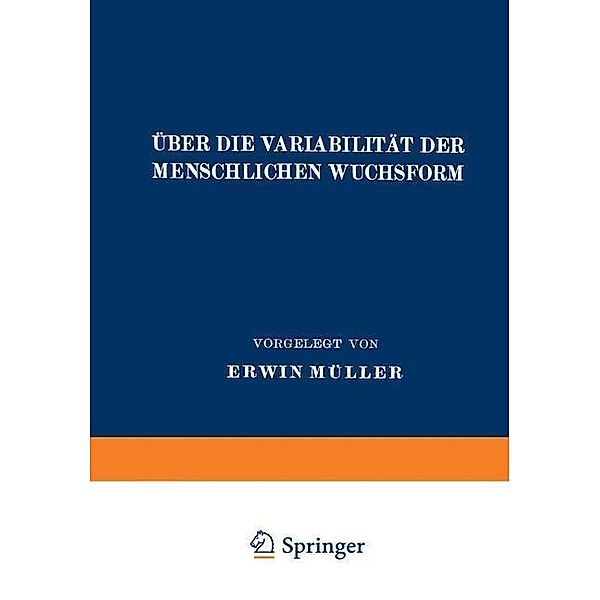 Über die Variabilität der Menschlichen Wuchsform, Erwin Müller