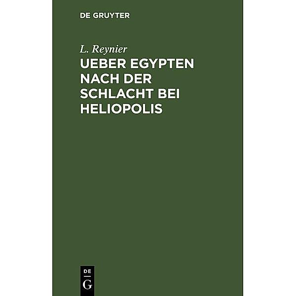 Ueber Egypten nach der Schlacht bei Heliopolis, L. Reynier