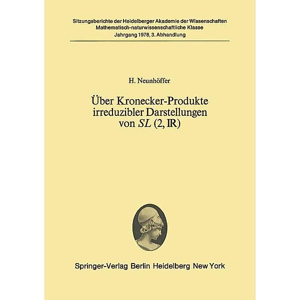 Über Kronecker-Produkte irreduzibler Darstellungen von SL (2, ?), H. Neunhöffer