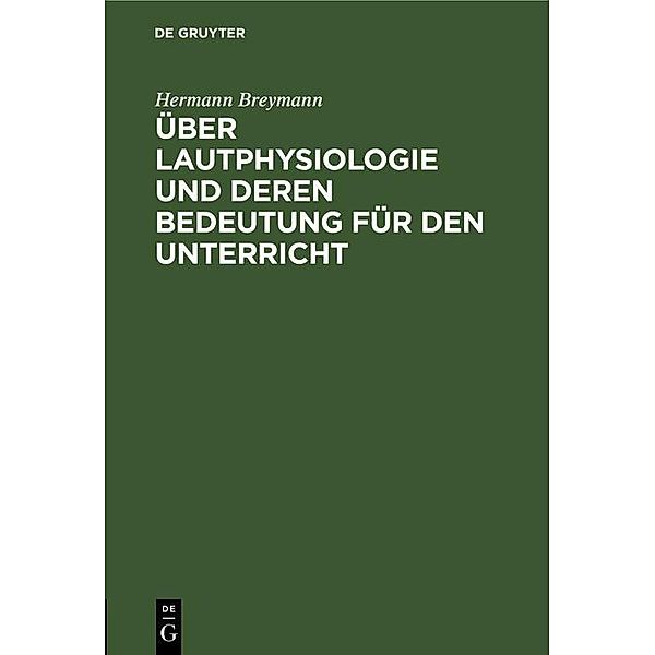 Über Lautphysiologie und deren Bedeutung für den Unterricht / Jahrbuch des Dokumentationsarchivs des österreichischen Widerstandes, Hermann Breymann