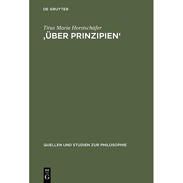 'Über Prinzipien', Titus M. Horstschäfer