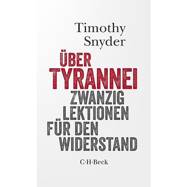 Über Tyrannei / Beck Paperback Bd.6292, Timothy Snyder