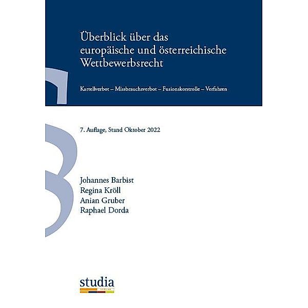 Überblick über das europäische und österreichische Wettbewerbsrecht, Johannes Barbist, Regina Kröll, Anian Gruber, Raphael Dorda