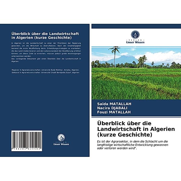 Überblick über die Landwirtschaft in Algerien (kurze Geschichte), Saïda Matallah, Nacira DJABALI, Fouzi MATALLAH