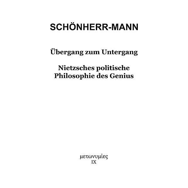 Übergang zum Untergang, Hans-Martin Schönherr-Mann