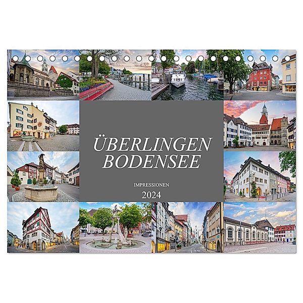 Überlingen Bodensee Impressionen (Tischkalender 2024 DIN A5 quer), CALVENDO Monatskalender, Dirk Meutzner