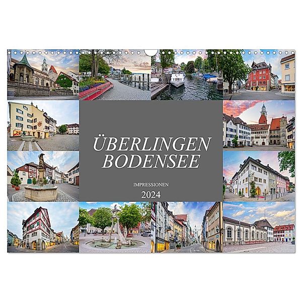 Überlingen Bodensee Impressionen (Wandkalender 2024 DIN A3 quer), CALVENDO Monatskalender, Dirk Meutzner