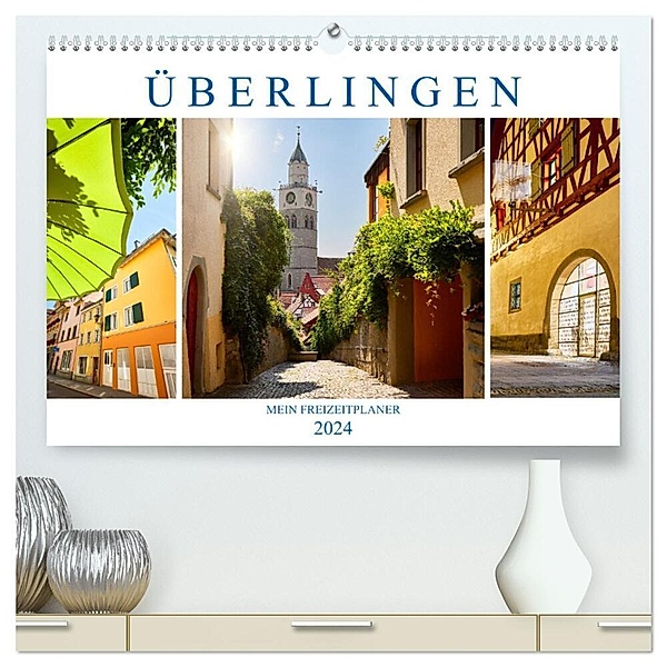 Überlingen - Mein Freizeitplaner (hochwertiger Premium Wandkalender 2024 DIN A2 quer), Kunstdruck in Hochglanz, Sven Fuchs