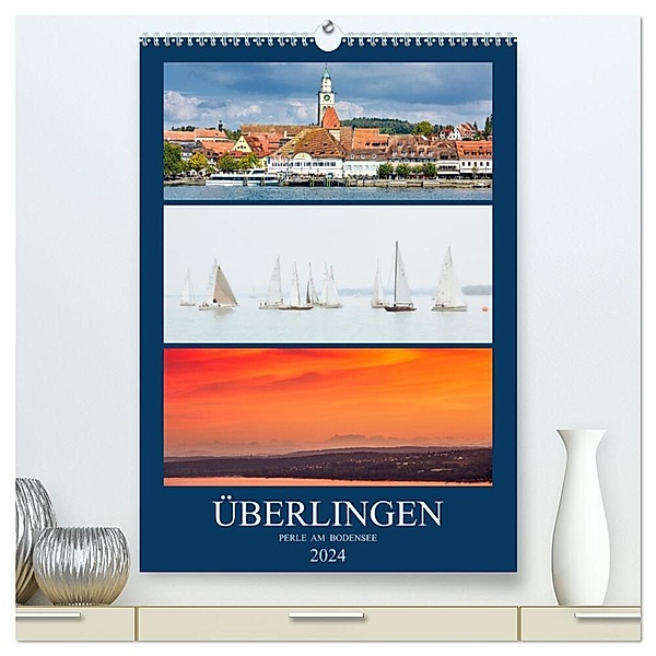 Überlingen Perle am Bodensee (hochwertiger Premium Wandkalender 2024 DIN A2 hoch), Kunstdruck in Hochglanz, Sven Fuchs