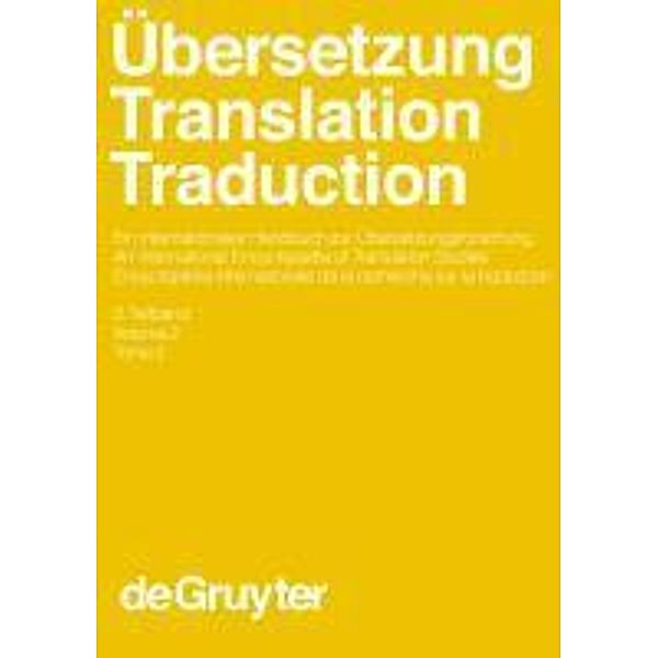 Übersetzung - Translation - Traduction. 2. Teilband / Handbücher zur Sprach- und Kommunikationswissenschaft Bd.26/2