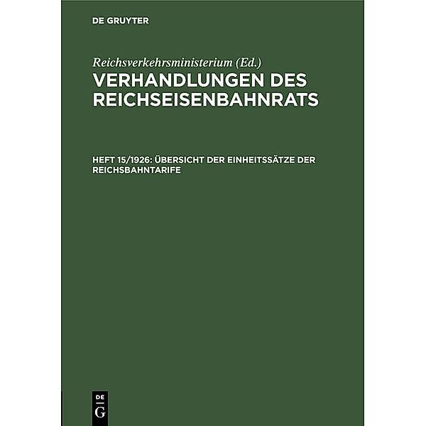 Übersicht der Einheitssätze der Reichsbahntarife / Jahrbuch des Dokumentationsarchivs des österreichischen Widerstandes