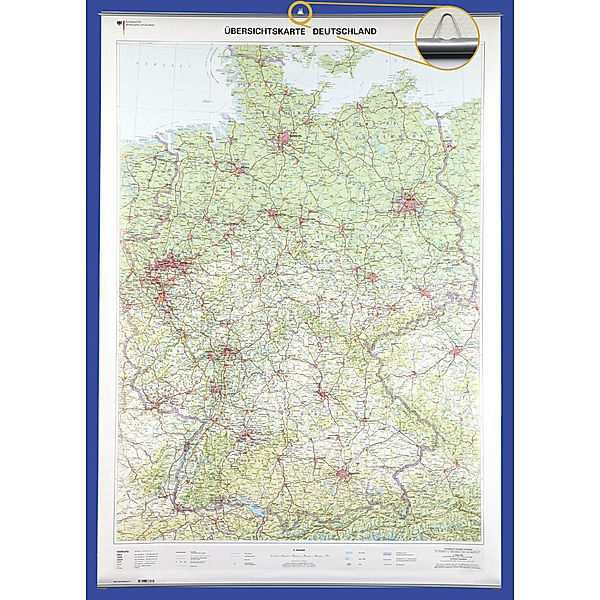 Übersichtskarte Deutschland 1 : 750 000, BKG - Bundesamt für Kartographie und Geodäsie
