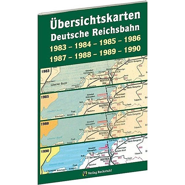 Übersichtskarten Deutsche Reichsbahn 1983-1984-1985-1986-1987-1988-1989-1990