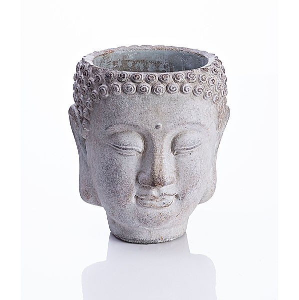 Übertopf Buddha (Farbe: grau)