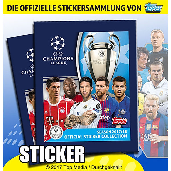 Uefa Cl 2017-18 - Sammelsticker 30 Tüten