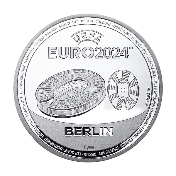 UEFA EURO 2024 Offizielle Silbermünze (Sonderprägung: Berlin)