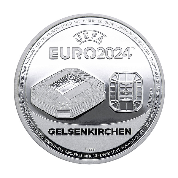 UEFA EURO 2024 Offizielle Silbermünze (Sonderprägung: Gelsenkirchen)