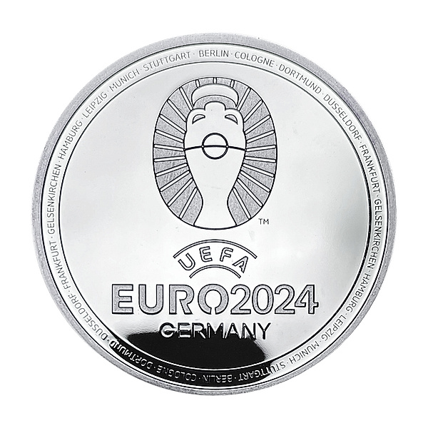 UEFA EURO 2024 Offizielle Silbermünze (Sonderprägung: Pokal)