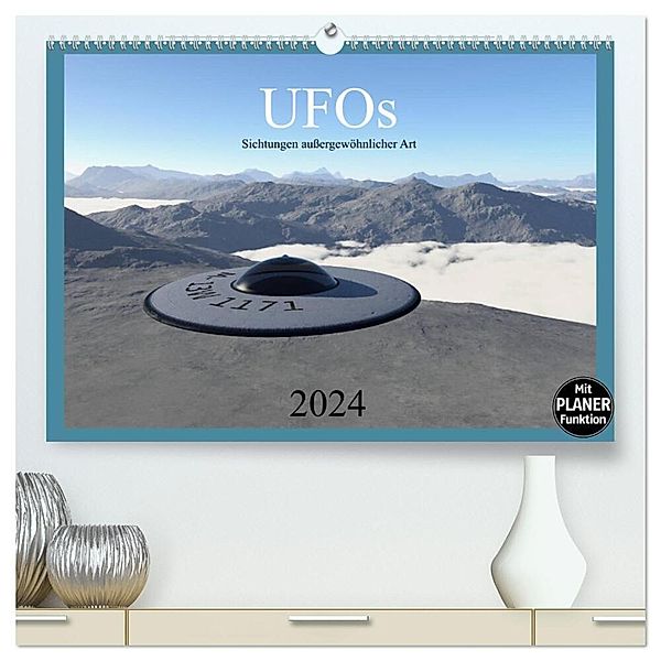 UFOs - Sichtungen außergewöhnlicher Art (hochwertiger Premium Wandkalender 2024 DIN A2 quer), Kunstdruck in Hochglanz, Linda Schilling