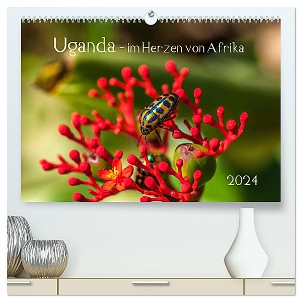 Uganda - im Herzen von Afrika (hochwertiger Premium Wandkalender 2024 DIN A2 quer), Kunstdruck in Hochglanz, Barbara Bethke