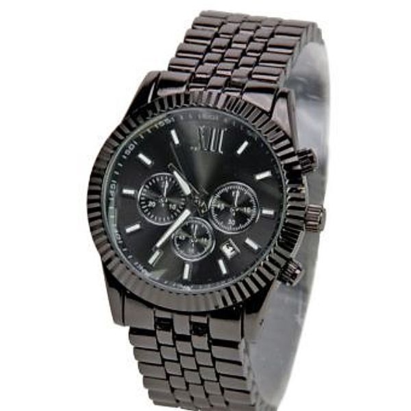 Uhr Chrono-Style Unisex schwarz matt