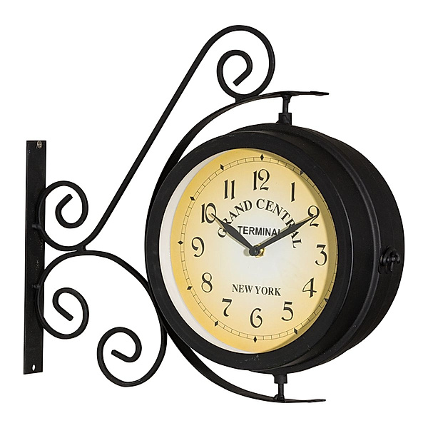 Uhr mit Thermometer Dunkelbraun