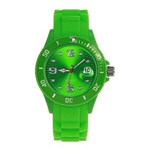 Uhr Silikon-Style grün
