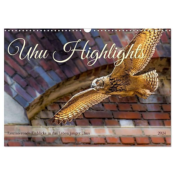 Uhu Highlights (Wandkalender 2024 DIN A3 quer), CALVENDO Monatskalender, Jennifer Hetzel