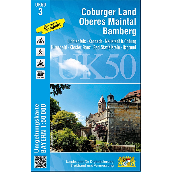 UK50-3 Coburger Land, Oberes Maintal, Bamberg, Breitband und Vermessung, Bayern Landesamt für Digitalisierung