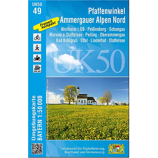 UK50-49 Pfaffenwinkel, Ammergauer Alpen Nord (Umgebungskarte 1:50000), Ammergauer Alpen Nord (Umgebungskarte 1:50000) UK50-49 Pfaffenwinkel