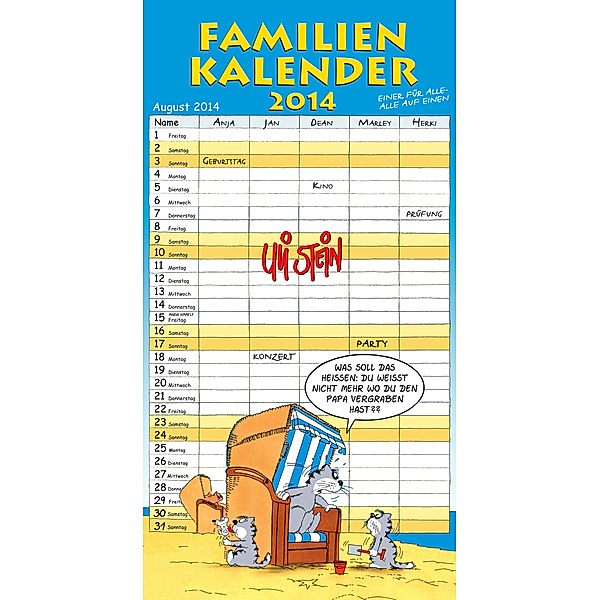 Uli Stein, Familienkalender 2014, Uli Stein