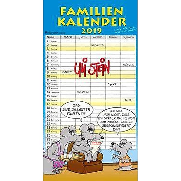 Uli Stein Familienkalender 2019, Uli Stein