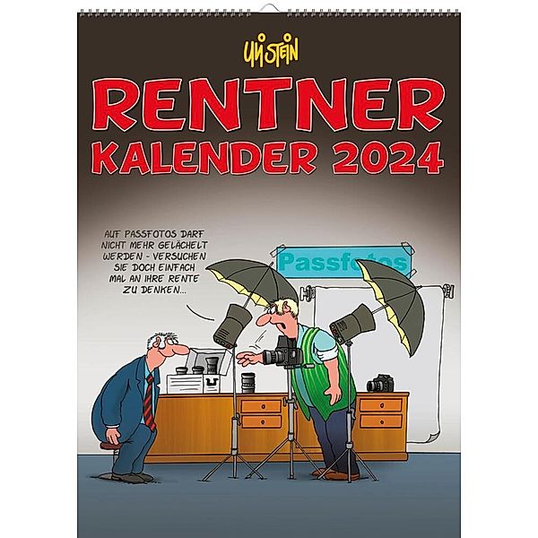 Uli Stein Rentnerkalender 2024: Monatskalender für die Wand, Uli Stein