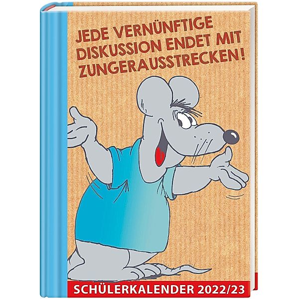 Uli Stein Schülerkalender 2022/2023 mit 12 Postkarten und 2 Stickerbögen, Uli Stein