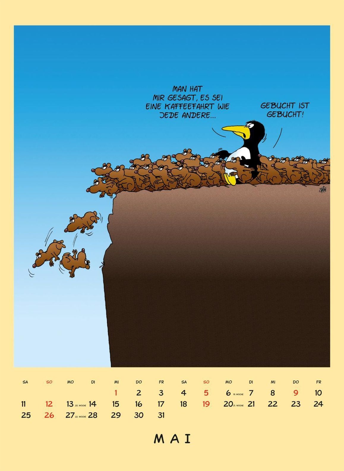 Uli Stein Tierisch grosser Kalender 2024: Monatskalender für die Wand im  Grossformat - Kalender bestellen