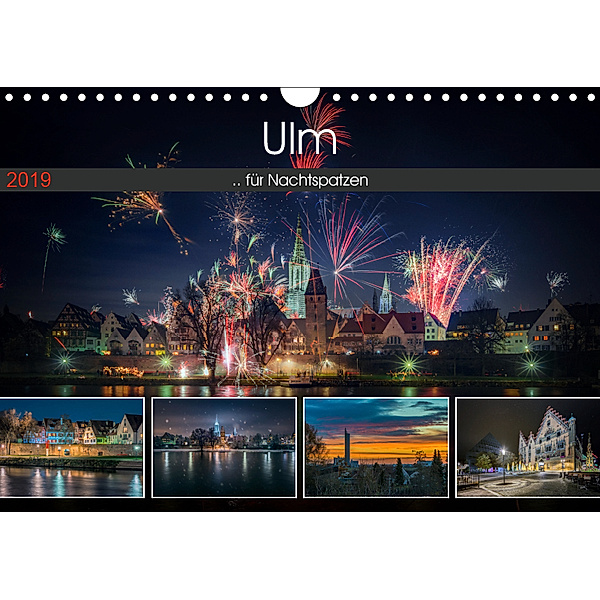 Ulm für Nachtspatzen (Wandkalender 2019 DIN A4 quer), Trancerapid Photography