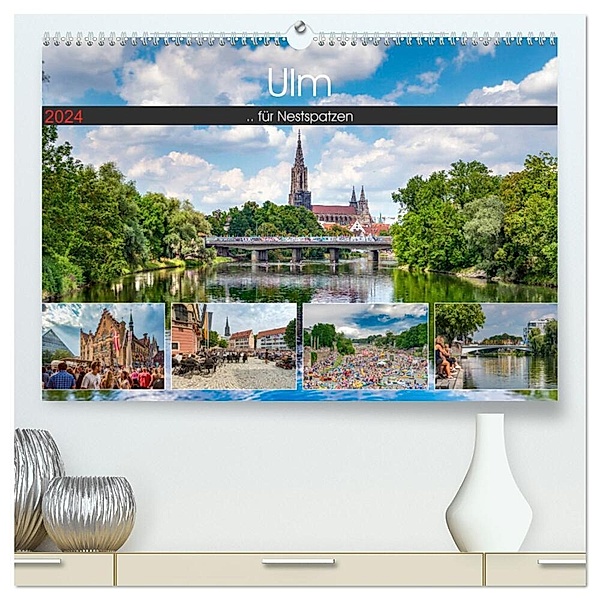 Ulm für Nestspatzen (hochwertiger Premium Wandkalender 2024 DIN A2 quer), Kunstdruck in Hochglanz, Trancerapid Photography