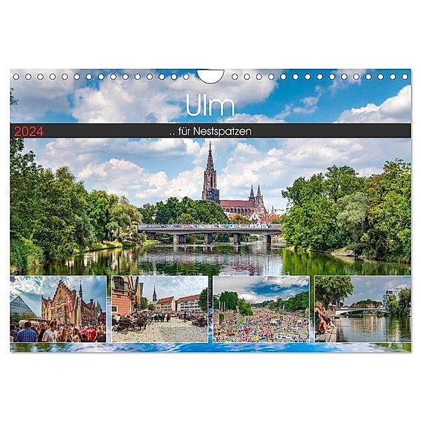 Ulm für Nestspatzen (Wandkalender 2024 DIN A4 quer), CALVENDO Monatskalender, Trancerapid Photography