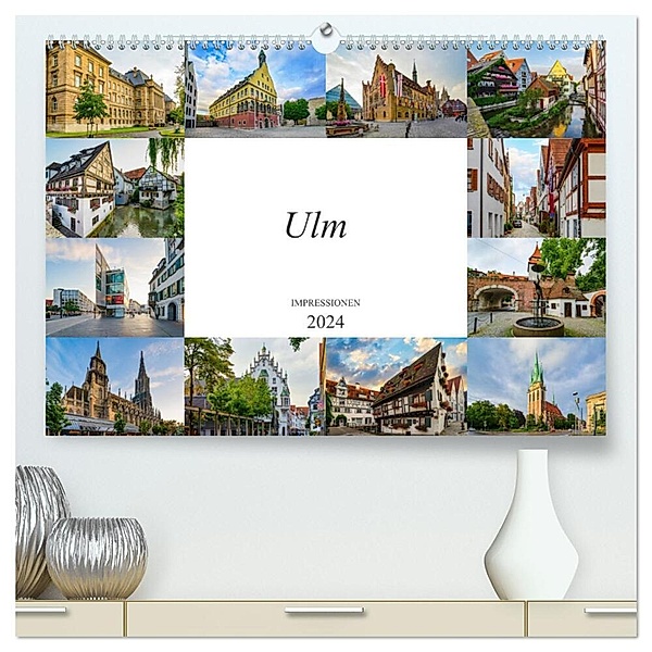 Ulm Impressionen (hochwertiger Premium Wandkalender 2024 DIN A2 quer), Kunstdruck in Hochglanz, Dirk Meutzner