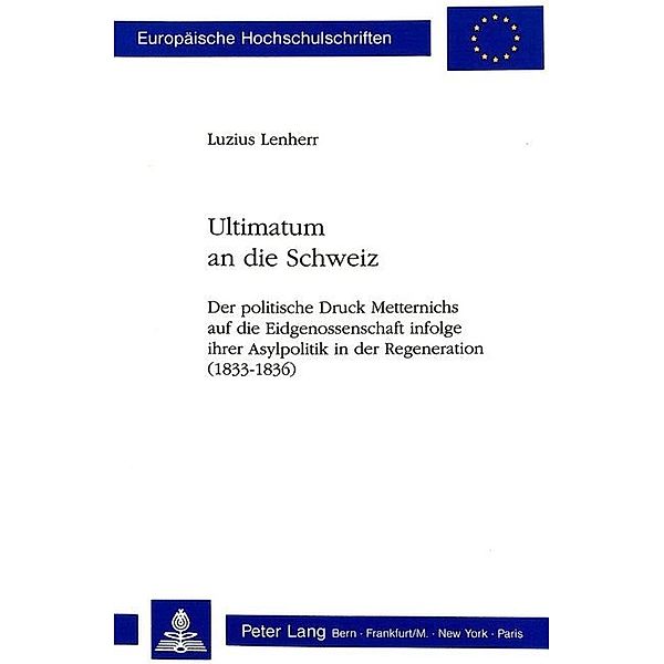 Ultimatum an die Schweiz, Luzius Lenherr