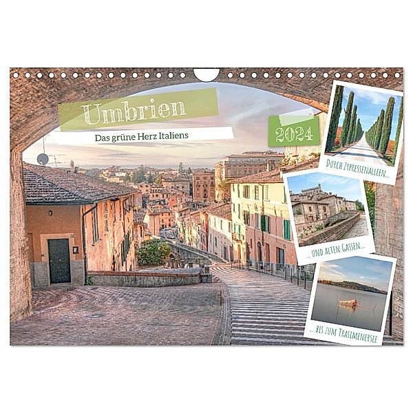 Umbrien - Das grüne Herz Italiens (Wandkalender 2024 DIN A4 quer), CALVENDO Monatskalender, Joana Kruse